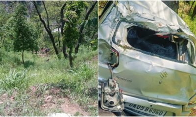 खाई में गिरी कार, महिला की मौत, छह गंभीर घायल…