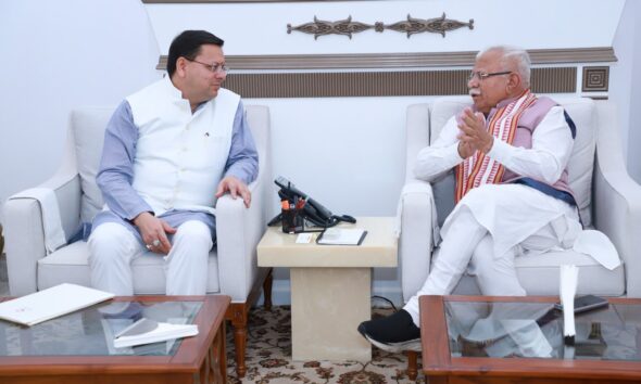 सीएम धामी ने केंद्रीय मंत्री खट्टर से मुलाकात कर जल-विद्युत और आवास परियोजनाओं पर सहयोग मांगा