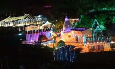 कैंची धाम मेले की तैयारियाँ पूरी, बाबा नीम करौली मंदिर रंग-बिरंगी मालाओं से सजा..