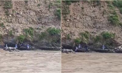 बारिश में जोखिम भरा सफर, स्कूली बच्चे जान हथेली पर रखकर कर रहे पढ़ाई