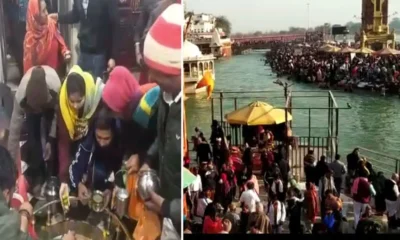 शिवरात्रि पर दक्षेश्वर महादेव मंदिर में लगी श्रद्धालुओं की भीड़