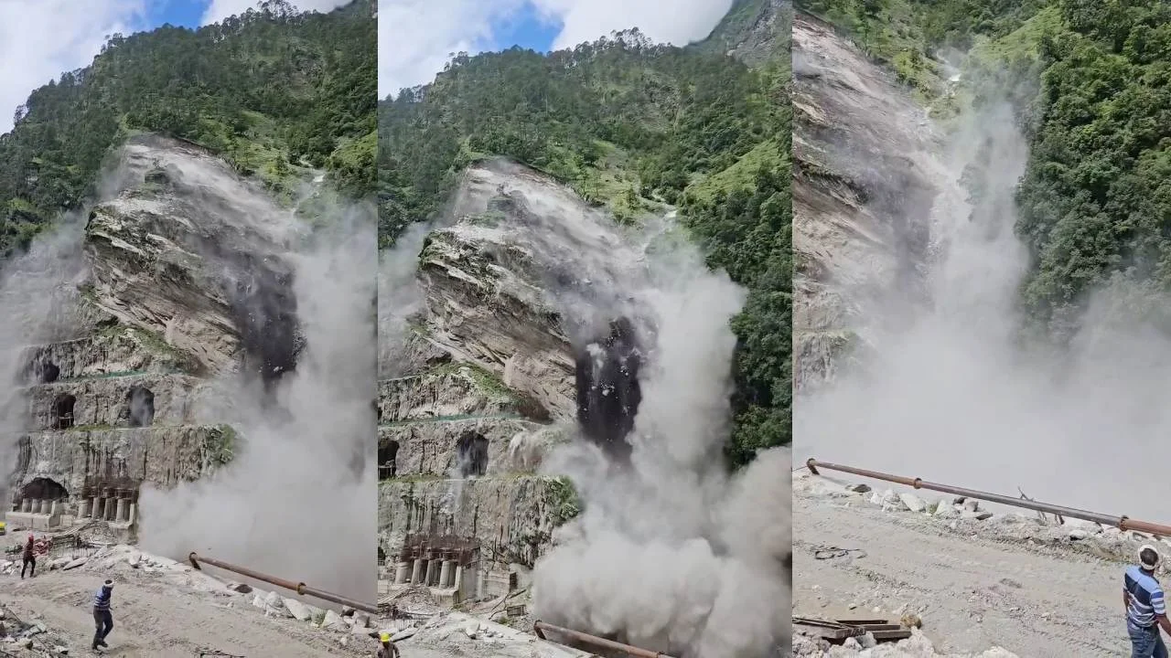 हेलंग डैम साइट पर पहाड़ गिरा, 200 मजदूर थे मौजूद, बड़ा हादसा टला!