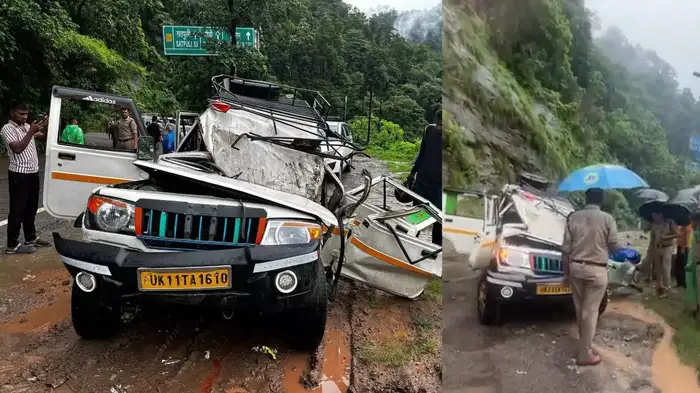 बारिश का कहर-सिद्धबली मंदिर के पास बोलेरो पर गिरा बोल्डर, दो की मौत, कई घायल!