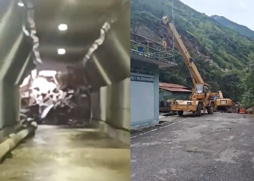 ऐलागाड़ टनल में भूस्खलन, 19 में से 8 कर्मचारी सुरक्षित, 11 से निरंतर संपर्क
