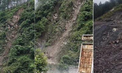 उत्तरकाशी गंगोत्री–यमुनोत्री हाईवे पर भूस्खलन का कहर, जगह-जगह यातायात ठपl
