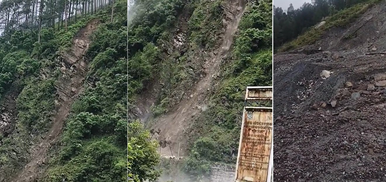 उत्तरकाशी गंगोत्री–यमुनोत्री हाईवे पर भूस्खलन का कहर, जगह-जगह यातायात ठपl उत्तरकाशी गंगोत्री–यमुनोत्री हाईवे पर भूस्खलन का कहर, जगह-जगह यातायात ठपl