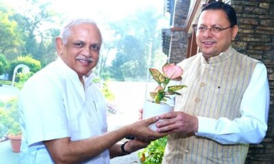 CM धामी ने शासकीय आवास पर भाजपा राष्ट्रीय महामंत्री बी.एल. संतोष का स्वागत किया