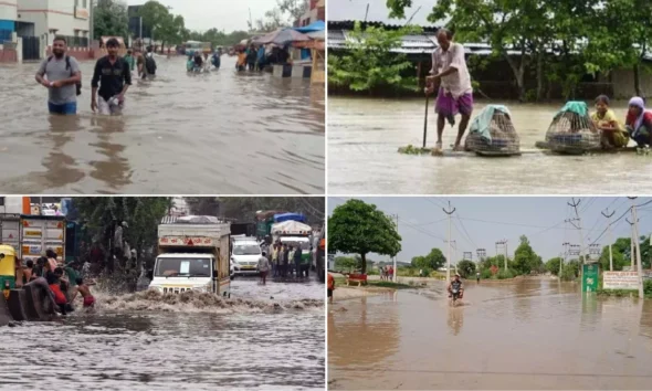 साहूवाल में चार फीट तक पानी, जलभराव में फंसे लोग l