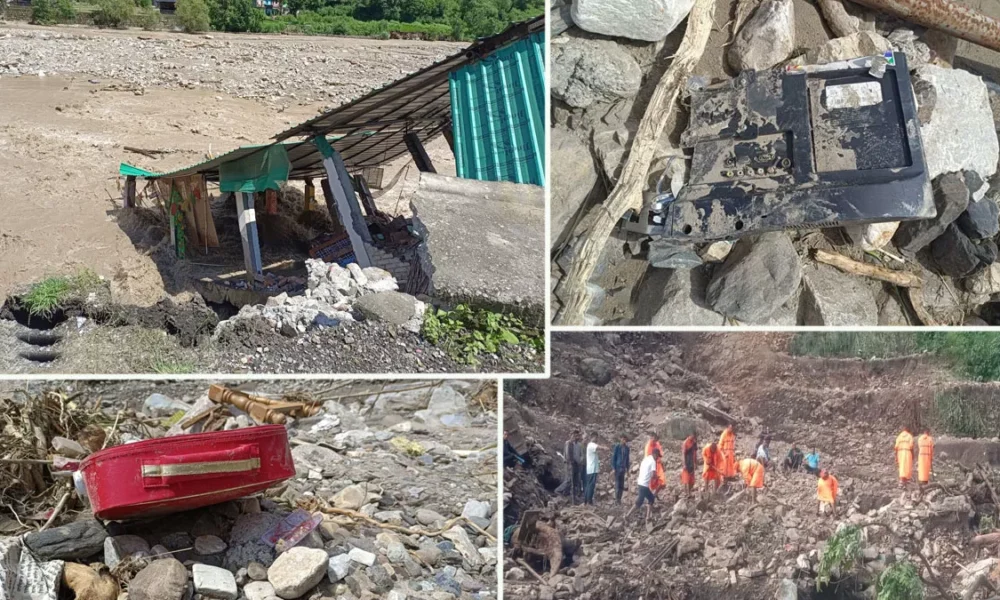 मजाडा गांव मेंआधी रात फटा बादल, घर हिलने लगे, बाहर मची अफरातफरी — 15 मिनट की देरी मौत बन जाती l