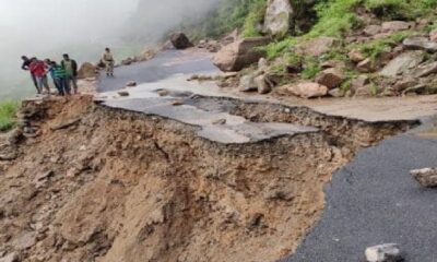 येलो अलर्ट जारी, भूस्खलन से मसूरी-देहरादून मार्ग बंद l
