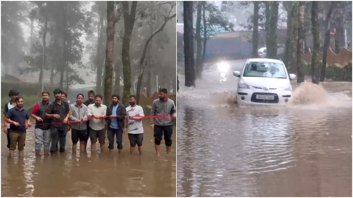 पौड़ी में सड़क बनी ‘नई झील’ युवाओं ने रिबन काटकर किया उद्घाटन l पौड़ी में सड़क बनी ‘नई झील’ युवाओं ने रिबन काटकर किया उद्घाटन l
