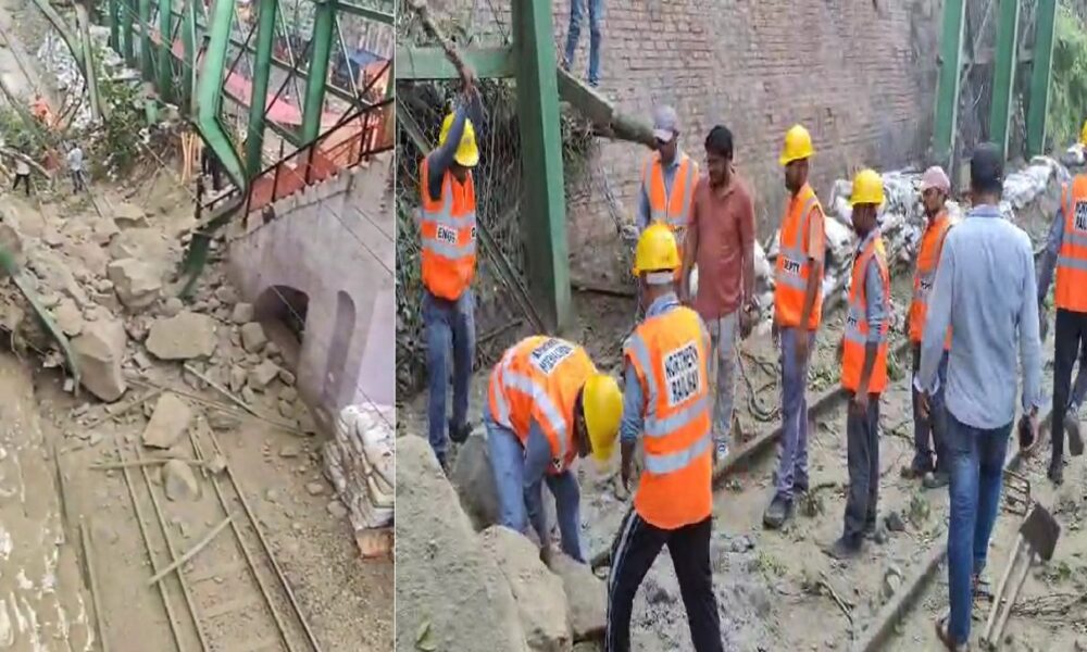 मनसा देवी पहाड़ी का बड़ा हिस्सा टूटा, रेलवे ट्रैक पर गिरा मलबा, देहरादून-हरिद्वार रेल मार्ग ठप l