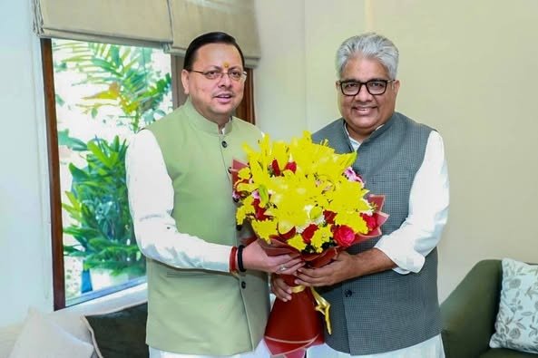 सीएम धामी ने की केंद्रीय मंत्री भूपेंद्र यादव से मुलाकात, उत्तराखंड के लिए की ये मांग