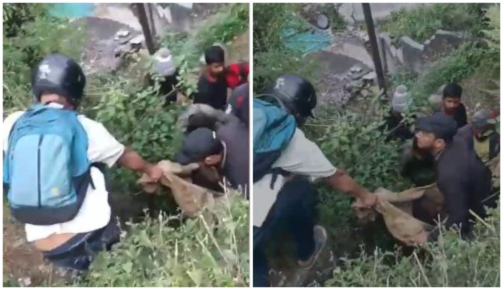 पिथौरागढ़ में खाई में गिरा व्यक्ति, पुलिस ने स्थानीय लोगों की मदद से सकुशल किया रेस्क्यू