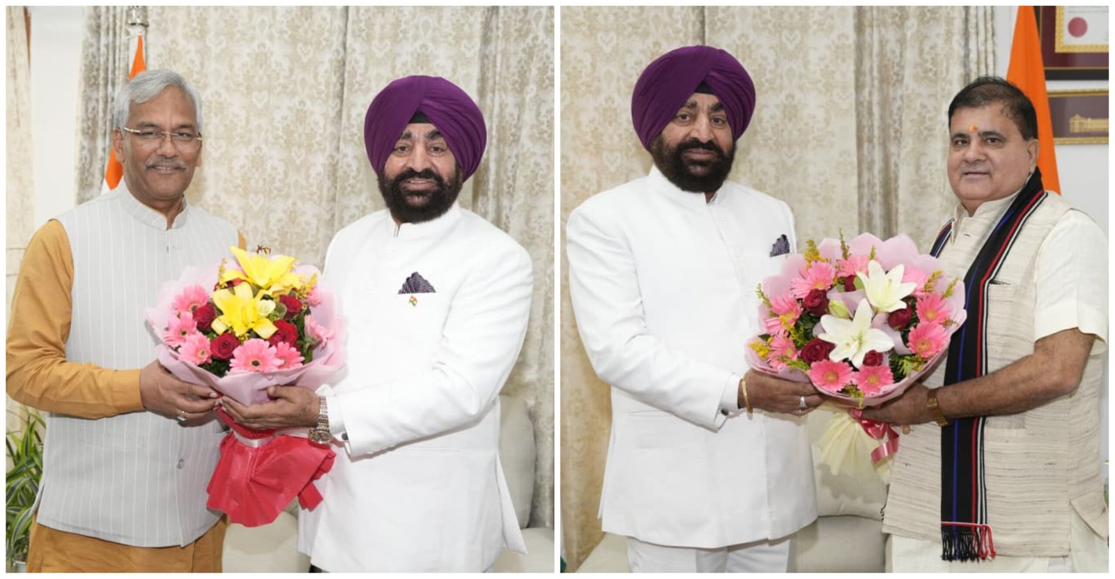 राज्यपाल गुरमीत सिंह ने मंत्रीगण और सांसदगणों से की मुलाकात, दिवाली की दी बधाई