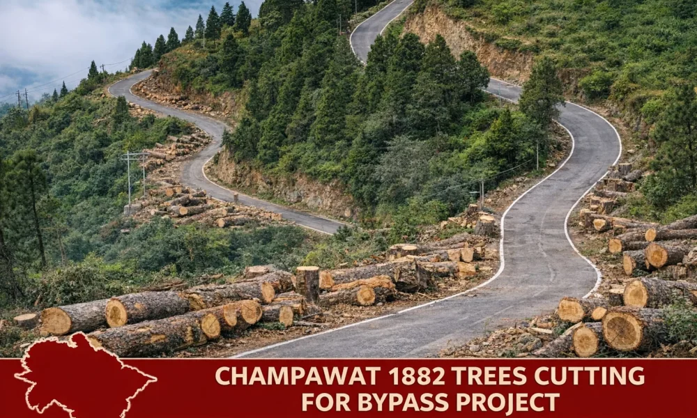 मुड़ियानी-तिलोंन बाईपास निर्माण के लिए पेड़ों पर चलेगी आरी , 1882 पेड़ किए गए चिन्हित