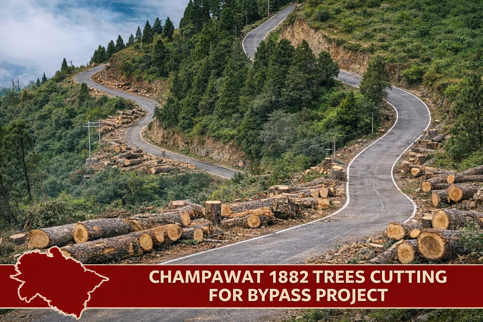मुड़ियानी-तिलोंन बाईपास निर्माण के लिए पेड़ों पर चलेगी आरी , 1882 पेड़ किए गए चिन्हित