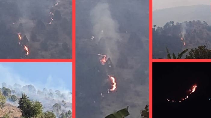 उत्तरकाशी के धरासू, मुखेम रेंज के जंगल धधक रहे आग से, वन विभाग की कार्यप्रणाली पर उठ रहे सवाल