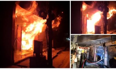 कनखल में टेंट हाउस गोदाम में भीषण अग्निकांड, लाखों का नुकसान