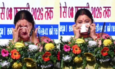 संबोधन के दौरान मंच पर अचानक रो पड़ी गीता धामी, कही ऐसी बात हर कोई हो गया भावुक
