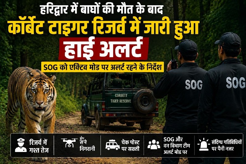 हरिद्वार में बाघों की मौत के बाद कॉर्बेट टाइगर रिजर्व में जारी हुआ हाई अलर्ट, SOG को एक्टिव मोड पर अलर्ट रहने के निर्देश…