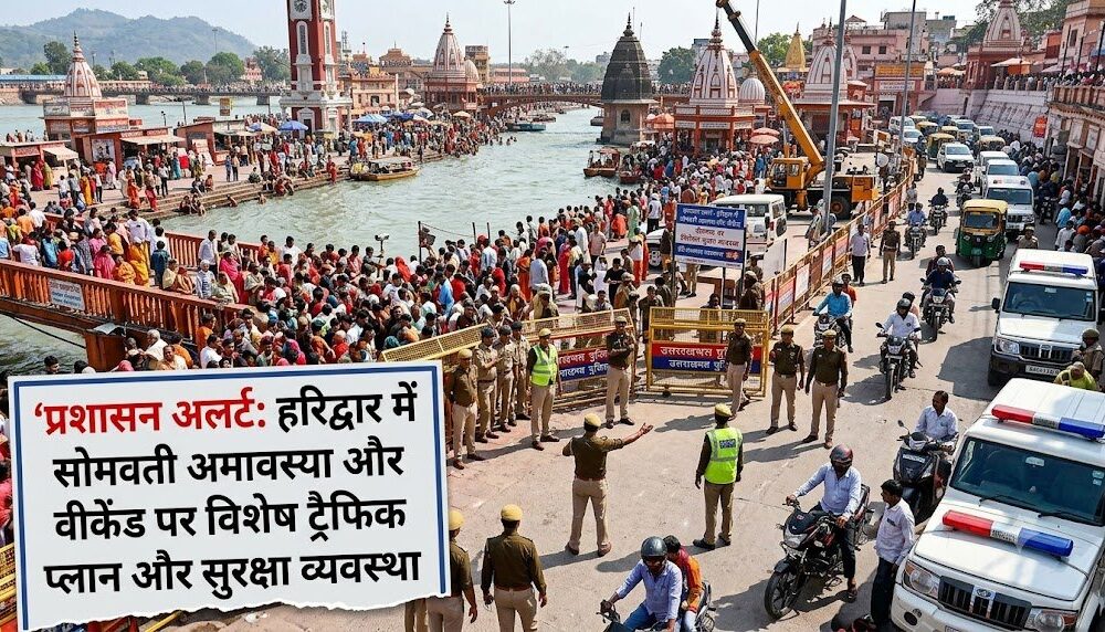 हरिद्वार में सोमवती अमावस्या और वीकेंड को लेकर प्रशासन अलर्ट, बनाया जा रहा है विशेष ट्रैफिक प्लान…