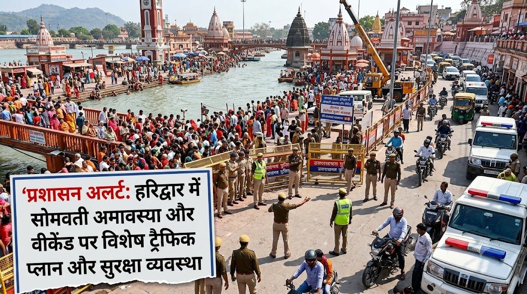हरिद्वार में सोमवती अमावस्या और वीकेंड को लेकर प्रशासन अलर्ट, बनाया जा रहा है विशेष ट्रैफिक प्लान…
