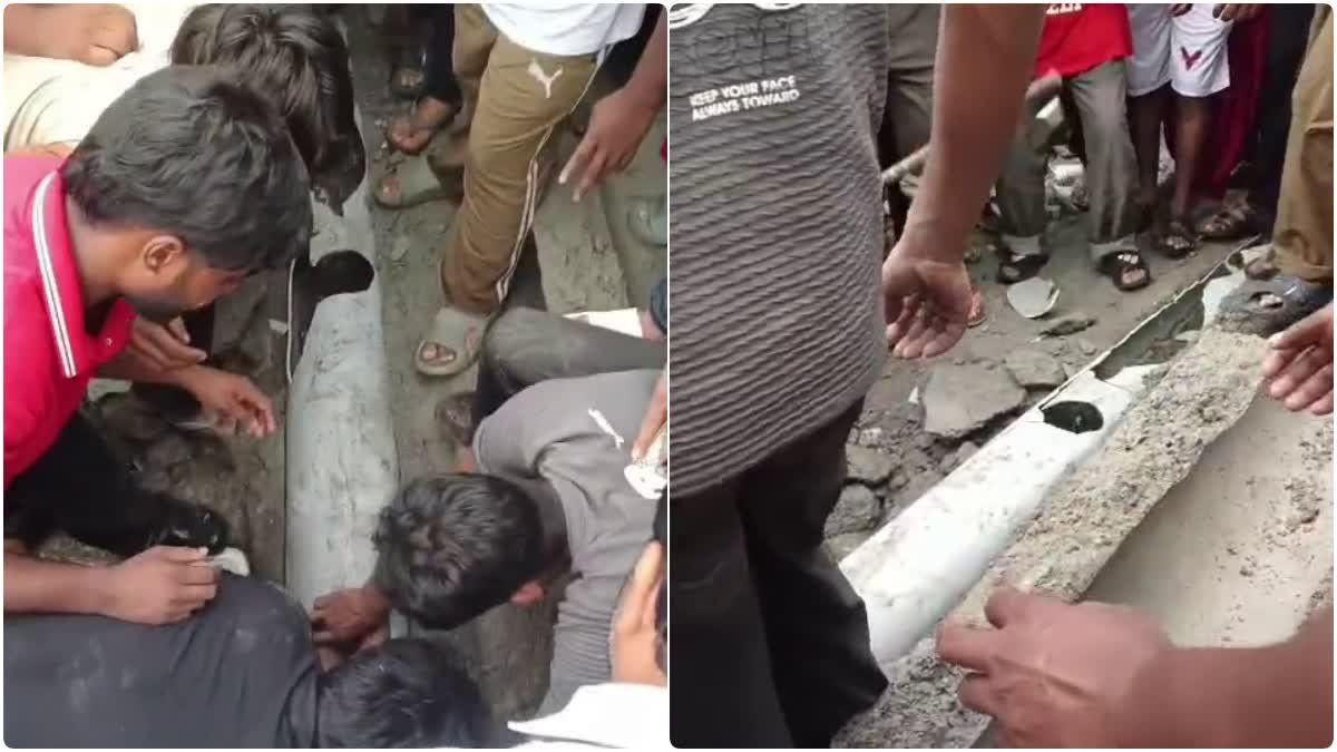 पानी के तेज बहाव में बहा मासूम, नाली के पाइप में फंसने से 6 वर्षीय बच्चे की मौत