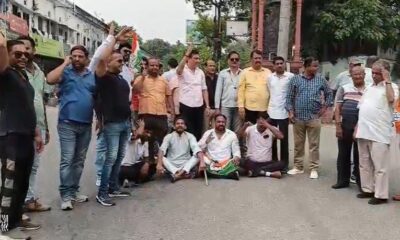 राहुल गांधी के दौरे को लेकर तकरार बढ़ी, परेड ग्राउंड की अनुमति रद्द होने पर कांग्रेस का प्रदर्शन