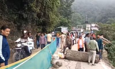 देहरादून-मसूरी मार्ग पर भारी वाहनों की एंट्री बंद, पानीवाला बैंड पर क्षतिग्रस्त हुई दीवार