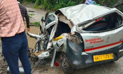 घाट-पनार मार्ग पर टैक्सी पर गिरा बोल्डर, एक की मौत 5 लोग थे सवार