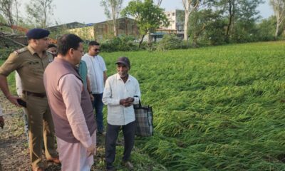 बाजपुर क्षेत्र में हुई भीषण ओलावृष्टि, सीएम धामी ने मौके पर पहुंच लिया नुकसान का जायजा