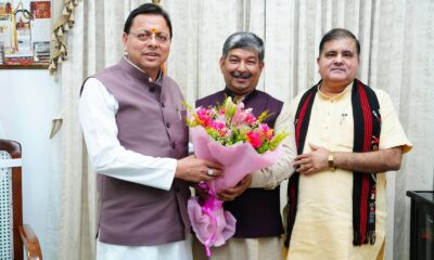 नवनिर्वाचित राज्यसभा सांसद दिनेश आर्य सीएम धामी से की मुलाकात